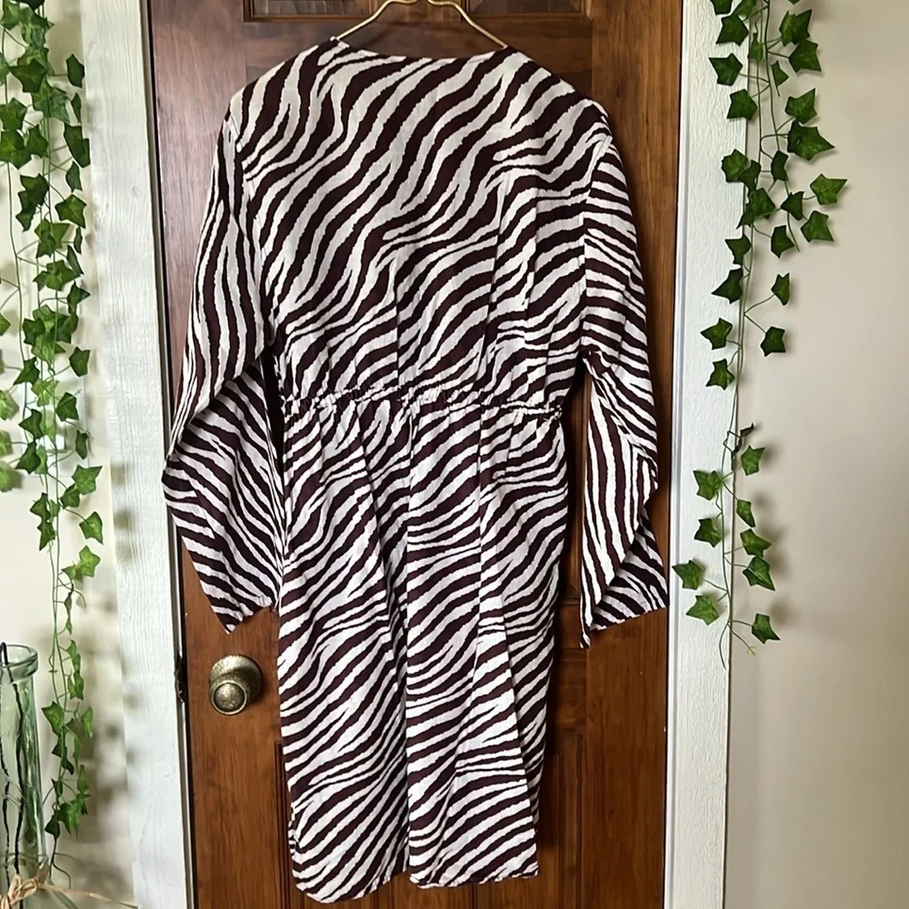 MALABAR BAY 100% Cotton Swim Cover in Purple Zebra Print | Large